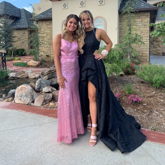 Sherri Hill Dresses & Skirts - Black Sherri hill prom dress with slit